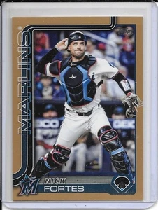 2025 Topps Series 2 NICK FORTES (Marlins)  "GOLD BORDER" #523..#1995/20253 - Picture 1 of 3