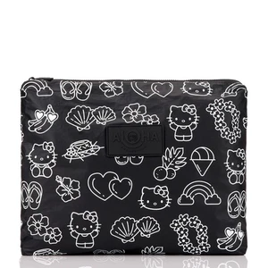 Aloha Collection Hello Kitty Negro Plata Max Bolsa Organizador de Viaje Hawaiano - Imagen 1 de 4