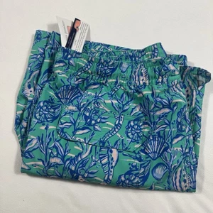 Vineyard Vines Mens XL Aqua Seahorse AOP Chappy Swim Trunks 6.5” Drawstring - Picture 1 of 11