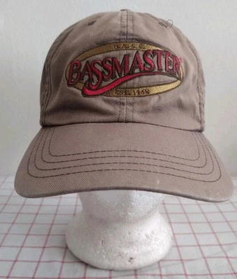 Bassmaster BASS Est 1968 Cap Hat Brown Mens Adjustable Embroidered - Image 1 of 4