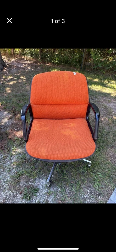 Silla de oficina estilo Pollock moderna de mediados de siglo de los años 70 de acero Foto 1 de 4