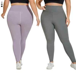 Women Yoga Leggings High Waist Plus Size Gym Pants Stretch Oversize Fitness Big - Picture 1 of 18