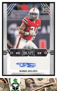 2022 Leaf Draft Autographs #BA-BB1 Bubba Bolden - Miami Hurricanes - Picture 1 of 2