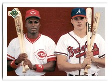 Reggie Sanders / Ryan Klesko 1991  Upper Deck Final Edition #1F Braves / Reds