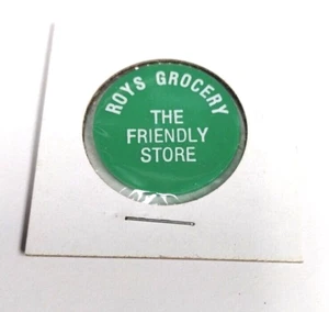 5 Cent - Green Token - Food Stamp Credit - Roys Grocery - The Friendly Store - Picture 1 of 2