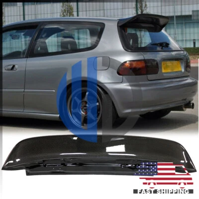 Alerón de techo de carbono estilo SP hatchback Honda Civic EG hatchback 1992 1993 1994 1995 Foto 1 de 4