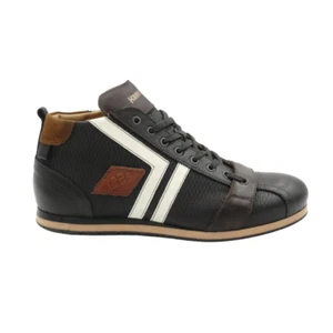 Kamo-Gutsu Herren Sneaker - Nero - TIFO-130 Lederschuhe Schwar Weiß - Afbeelding 1 van 40