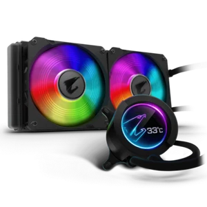 Gigabyte Aorus Liquid Cooler 280 Circular LCD Display Dual 140mm ARGB Fans - Picture 1 of 9