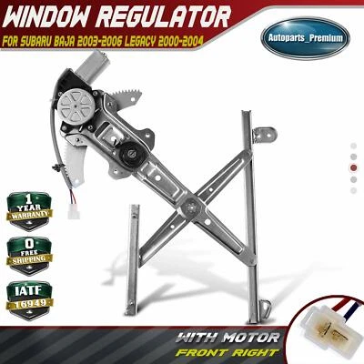 Power Window Regulator w/ Motor for Subaru Legacy Outback 00-04 Baja Front Right - Изображение 1 из 4