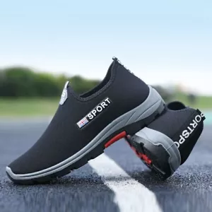 ZAPATOS DEPORTIVOS SIN CORDONES LIGEROS PARA CAMINAR PARA HOMBRES ZAPATOS DEPORTIVOS INFORMALES TALLA UK - Imagen 1 de 32