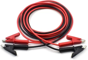 2 Pcs Dual Ended Crocodile Alligator Clips, 14AWG Test Lead Wire Cable with Insu - Picture 1 of 6