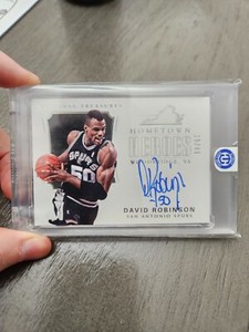 2017-18 Panini National Treasures /50 David Robinson On Card Auto
