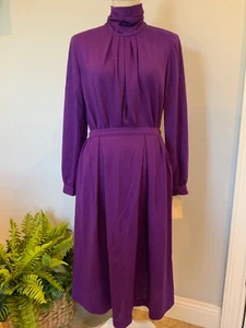 Conjunto de 2 faldas plisadas moradas vintage LLOYD WILLIAMS para mujer talla 8 línea A nuevas con etiquetas - Imagen 1 de 10