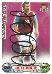 LUCAS NEILL SIGNED WEST HAM 2008/2009 MATCH ATTAX TRADING CARD+COA - Bild 1 von 1