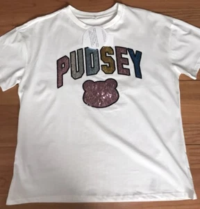 Pudsey Sparkly Sequin T Shirt Children In Need Size 8 New With Tags - Picture 1 of 5