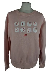 NIKE Pink Crewneck Jumper size S Womens Pullover Sweatshirt Outdoors Outerwear - Picture 1 of 6