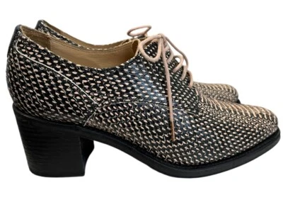 Bomba Oxford de tacón medio The Office of ANGELA SCOTT piel de serpiente MISS BUTTON talla 6,5 ¡USADA EN EXCELENTE ESTADO! Foto 1 de 4