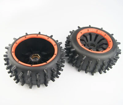 Metal Hex Knobby Wheel Knobby Tires for Rovan HPI Baja 5B DBXL Losi 5ive T - Image 1 of 4