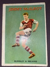 Jimmy McIlroy, Burnley & Ireland, 1959 A&BC Football Card. Red Back #45
