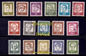 EBS Germany BRD 1961 - Famous Germans - Michel 347-362 y - Used - Picture 1 of 1