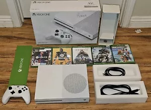 Microsoft Xbox One S 500GB -1681  White Bundle - Original Box + 5 Games + MORE - Picture 1 of 24