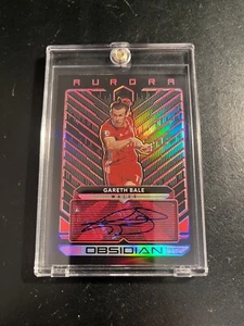 2019-20 Panini Obsidian Aurora Gareth Bale Red Refractor Auto 18/22 Wales - Picture 1 of 2
