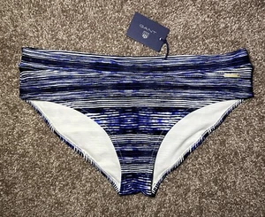 GANT Women’s Bikini Bottom STRIPED HIPSTER Blue White Regular Fit Size L NWT - Picture 1 of 14
