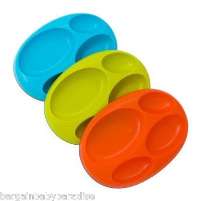 Plato de bebé dividido antideslizante sin bordes Boon Platter - Juego de 4 Foto 1 de 4