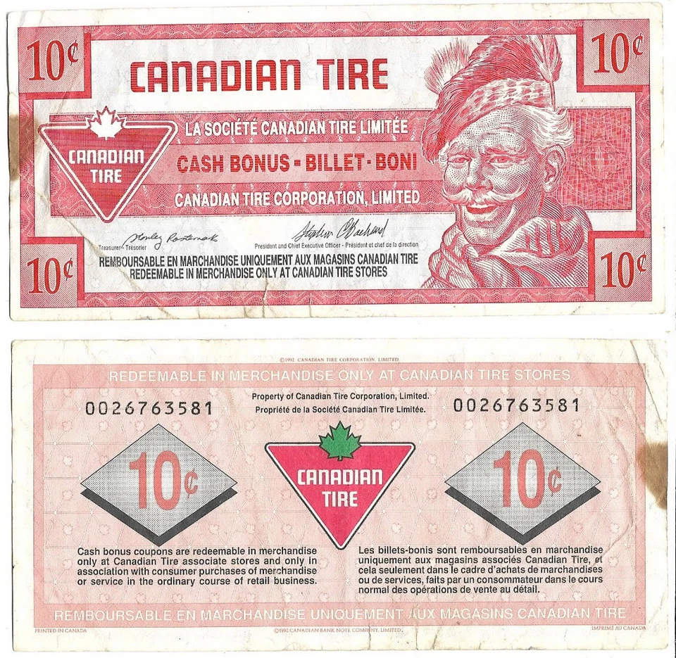 CTC Canadian Tire Money Coupon 10c Canada Note A - Image 1 of 1