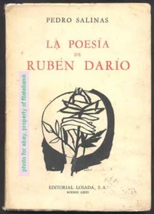 Pedro Salinas Book La Poesia De Ruben Dario 1968 Editor Losada - Foto 1 di 2