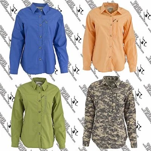 EXOFFICIO WOMEN'S BUGSAWAY FLYBYE INSECT SHIELD L/S BUTTON UP SHIRT SMALL - Picture 1 of 8