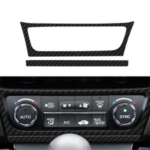 2PCS Carbon Fiber Climate Console Cover Trim For ACURA ILX 2016-22 - Foto 1 di 11
