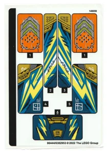LEGO FOGLIO ADESIVO PER 71776 JAY & NYA'S RACE CAR EVO dal set nuovo e originale - Foto 1 di 1