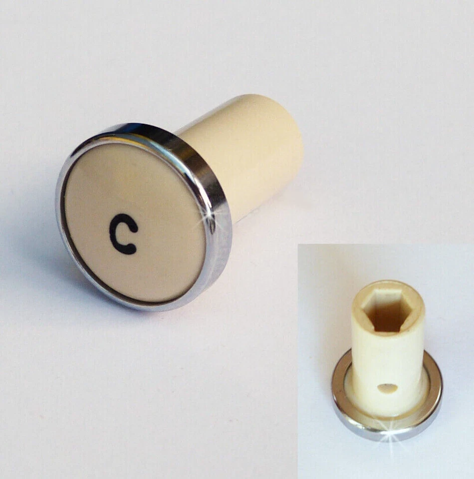 Perno de estrangulamiento en crema con borde cromado vintage y clásico para automóvil, Wolseley MG Alvis Foto 1 de 1