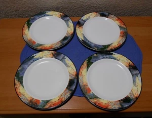 Vertex China Plate Rubicon Desert Garden 8 Inch Lot of 4 - Picture 1 of 11