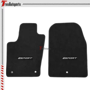 For 11-25 Dodge Durango Sedan Black Floor Mat Carpet Nylon Front w/ White Sport - Picture 1 of 5
