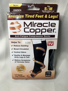 Miracle Copper Anti-Fatigue Compression Socks (Small/Medium) - Picture 1 of 4