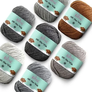 Off-The-Yak Wool Yarn Multi-Color Assortment 7 Skeins 25% Yak 50% Wool 840yd - Picture 1 of 7