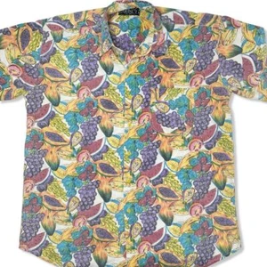 Vintage Hawaiihemd Herren Extra Large Aloha Tropical Fruit Freizeit S/S Yacht - Bild 1 von 10