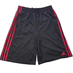 Adidas activewear shorts Boy XL(18-20)/black+red stripes/int.drawstring/pockets - Picture 1 of 12