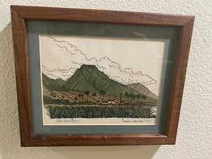 llona Hemperly Koa Wood Frame 1982 Sugar Hill, Maui limited Edition Hand Painted - Picture 1 of 4