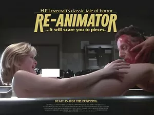 RE-ANIMATOR 1985 QUAD POSTER PRINT 30X40" REANIMATOR barbara Crampton FREE P&P - Picture 1 of 2