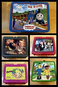 5 Vintage Brotdosen Star Wars Barbie Thomas & Friends Sesamstraße 1980er 1990er - Bild 1 von 12