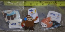 3x 2010 Vancouver Winter Olympics Paralympics Mascot Pin Quatchi Miga Skeleton