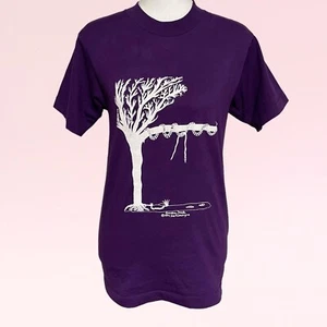 vintage 90s y2k tree snake boho witch grunge goth artsy graphic purple t-shirt S - Picture 1 of 18