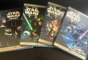 Star Wars Trilogy DVD Set/4 2004 IV, V, VI and Bonus DVD - Foto 1 di 9