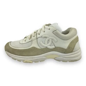 Chanel CC Runner Blanco Mujer’s Zapatillas UK 4 EU 37 - Imagen 1 de 15