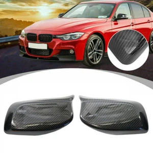 Pair Carbon Fiber Car Mirror Cover Cap Fit for BMW E60 5 Series 2004-2007 SU - Imagen 1 de 8