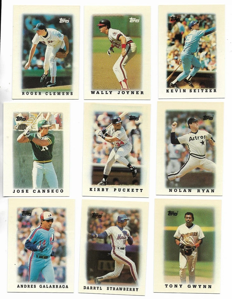 1988 Topps Mini Leaders PICK-A-CARD Seitzer Canseco Puckett Ryan Gwynn Joyner + - Image 1 of 1