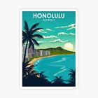 Travel Honolulu Hawaii Aloha State Island Trip Destination Vinyl Decal Sticker